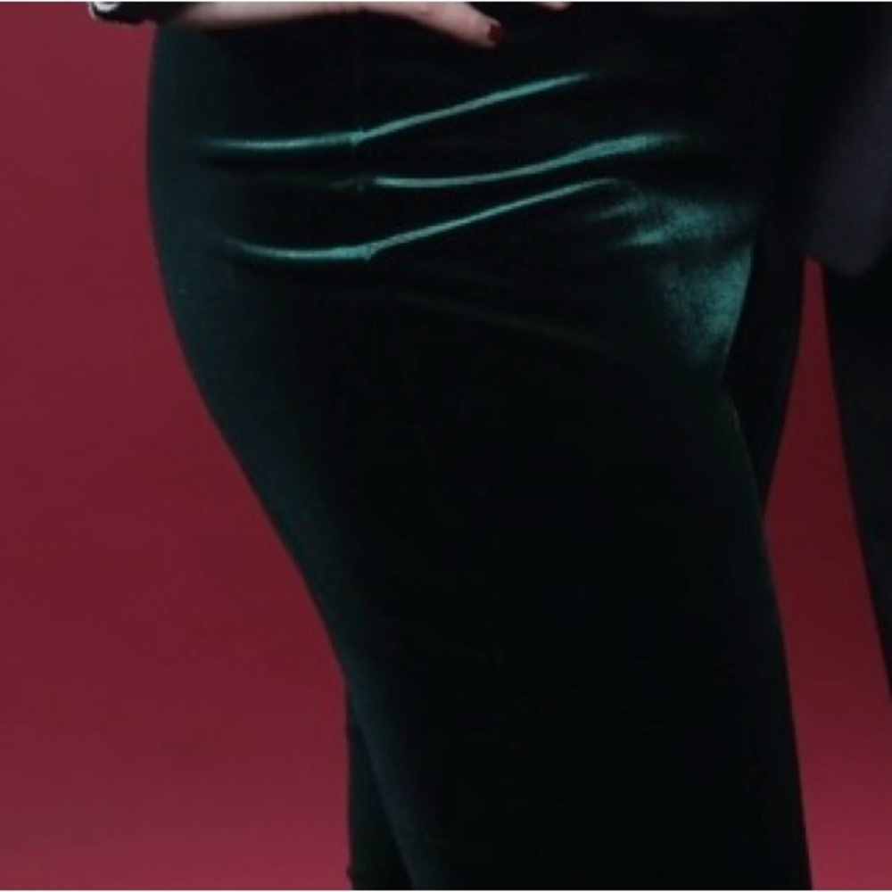 Green Velvet Women's Pants - Picture 3 of 3